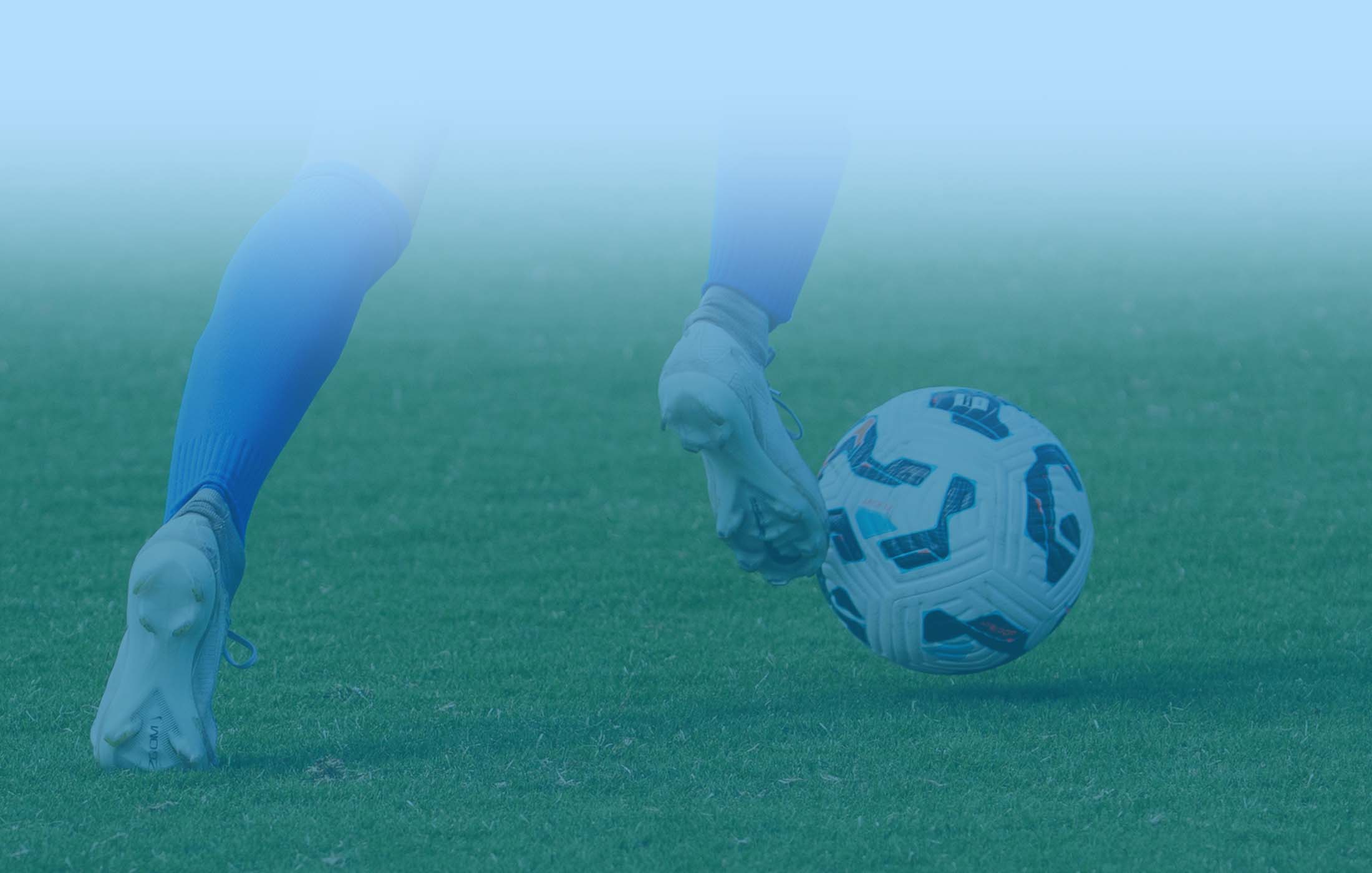 Player dribbling soccer ball